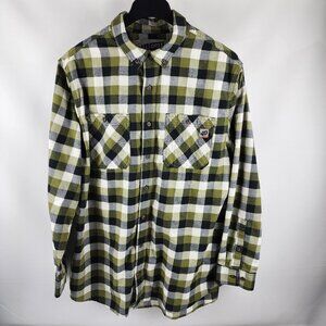 40 Grit Shirt Mens XL Tall Multi Plaid Standard Fit Flannel Button Up 23138